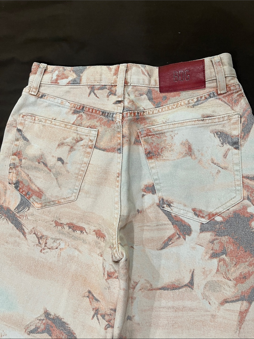 High Rise Baggy Horse Print Jeans - Picture 4 of 5